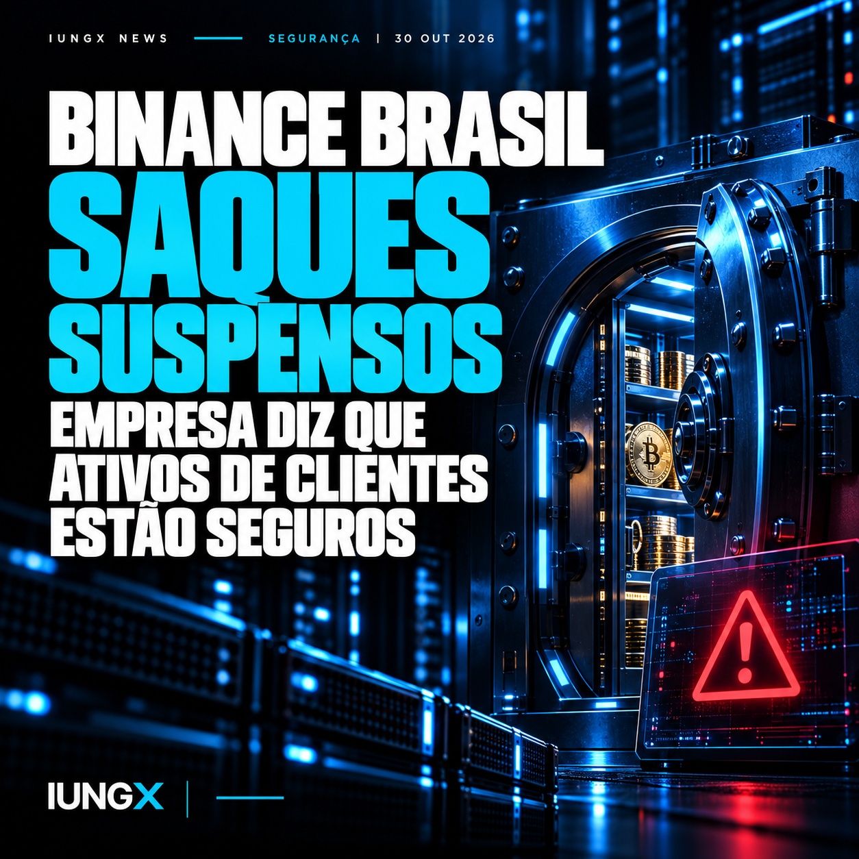 Binance suspende saques após incidente