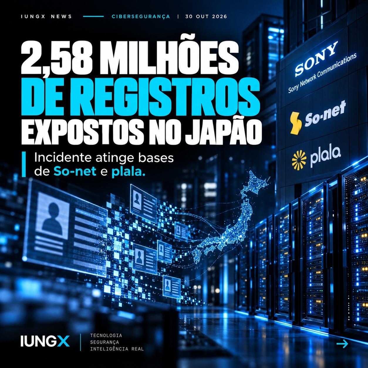 2,58 milhões de registros expostos no Japão
