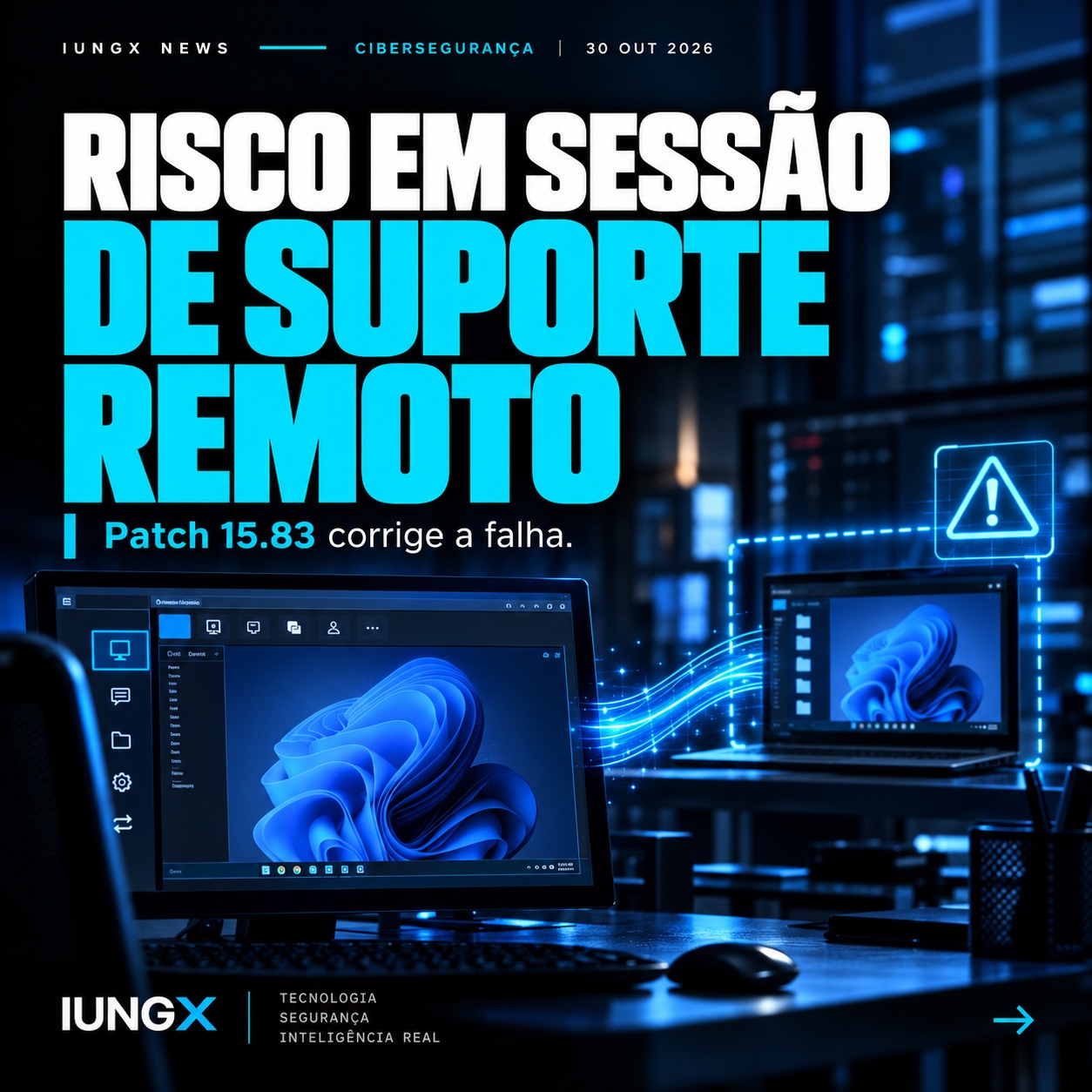 Risco em sessões de suporte remoto