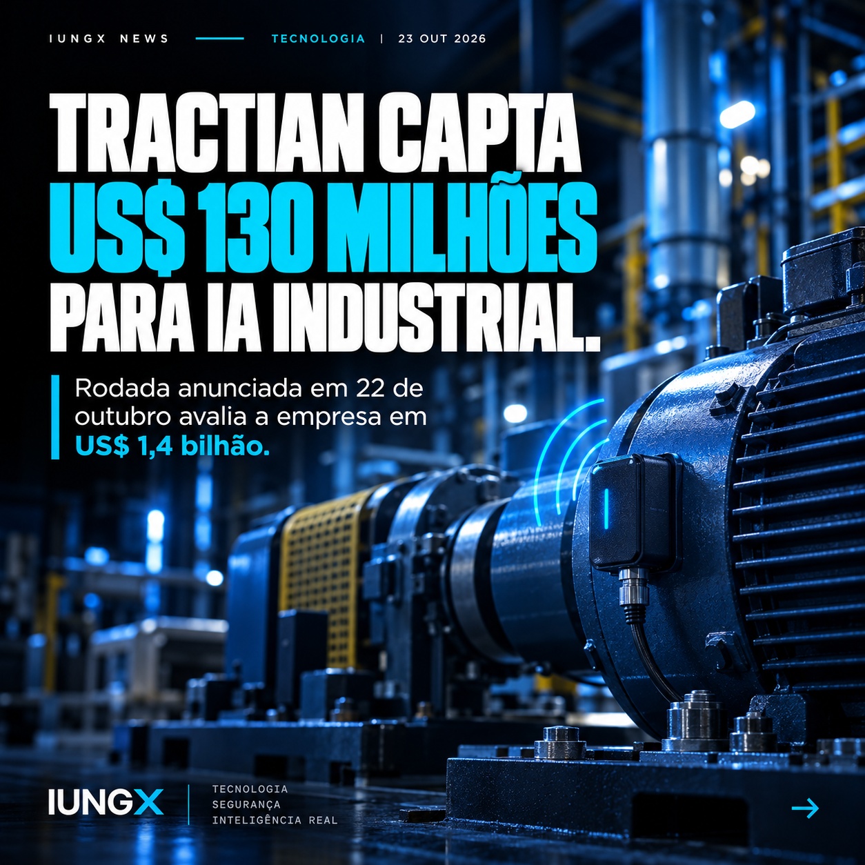 Tractian recebe nova rodada para IA industrial
